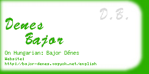 denes bajor business card